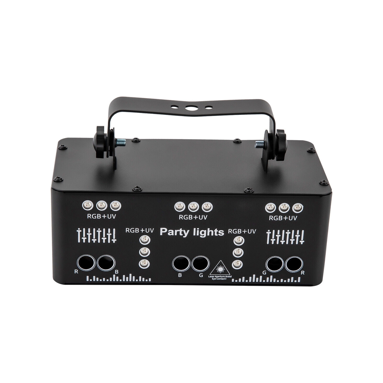 15 LED Laser Stage Light RGB Disco Strobe Light Party DJ Show Light Remote Iron
