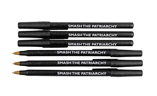 "Smash The Patriarchy" Black Sparkle Feminist Pen Pack women feminism liberal... 