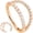 Rose Gold, variant on Double Open Stack CZ Nose Ring Hoop, 316L Surgical Steel Hinged Clicker 16G 18G 20G for Helix Tragus Daith Conch Cartilage Septum Piercing