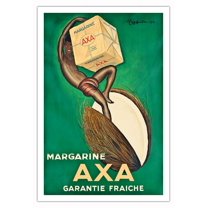 Axa Margarine - Freshness Guarantee (Garantie Fraîche) - Vintage French Advertising Poster by Leonetto Cappiello c.1931 - Fine Art Matte Paper Print (Unframed) 30x44in