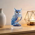thumbnail image 4 of Owl Statue and Figurine for Home Decor Accents Adorable Owl for Shelf Bookshelf Bedroom Living Room Office Table Desk Modern Decorations Animal Sculpture for Birds Lovers, 4 of 6