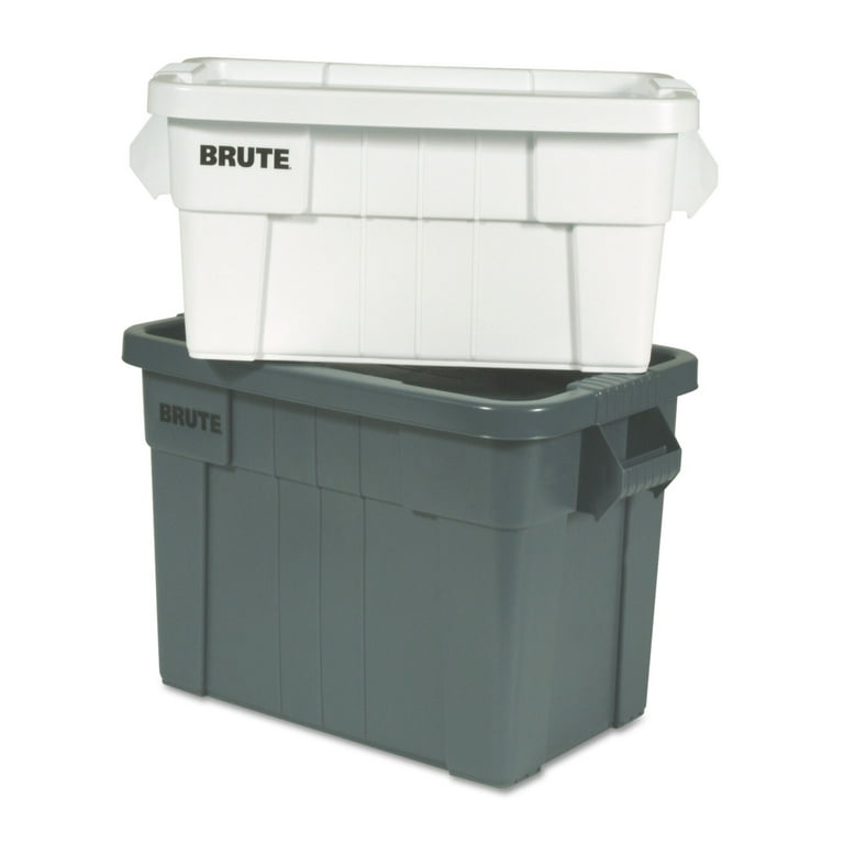 Rubbermaid Brute 20 Gallon White NSF Tote with Lid (6-pack) - Durable and Versatile Storage Solution