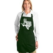 LA Pop Art Full Length Word Art Apron - Everything is Bigger in Texas