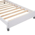 thumbnail image 5 of Full Size Platform Bed, Solid Wood Platform Bed with House-Shaped Headboard and Slats Support for Girls and Boys, White＋Gray, 5 of 6