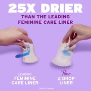 Poise Adult Incontinence Panty Liners, 2 Drop Light Absorbency, Extra Coverage, 72 Count