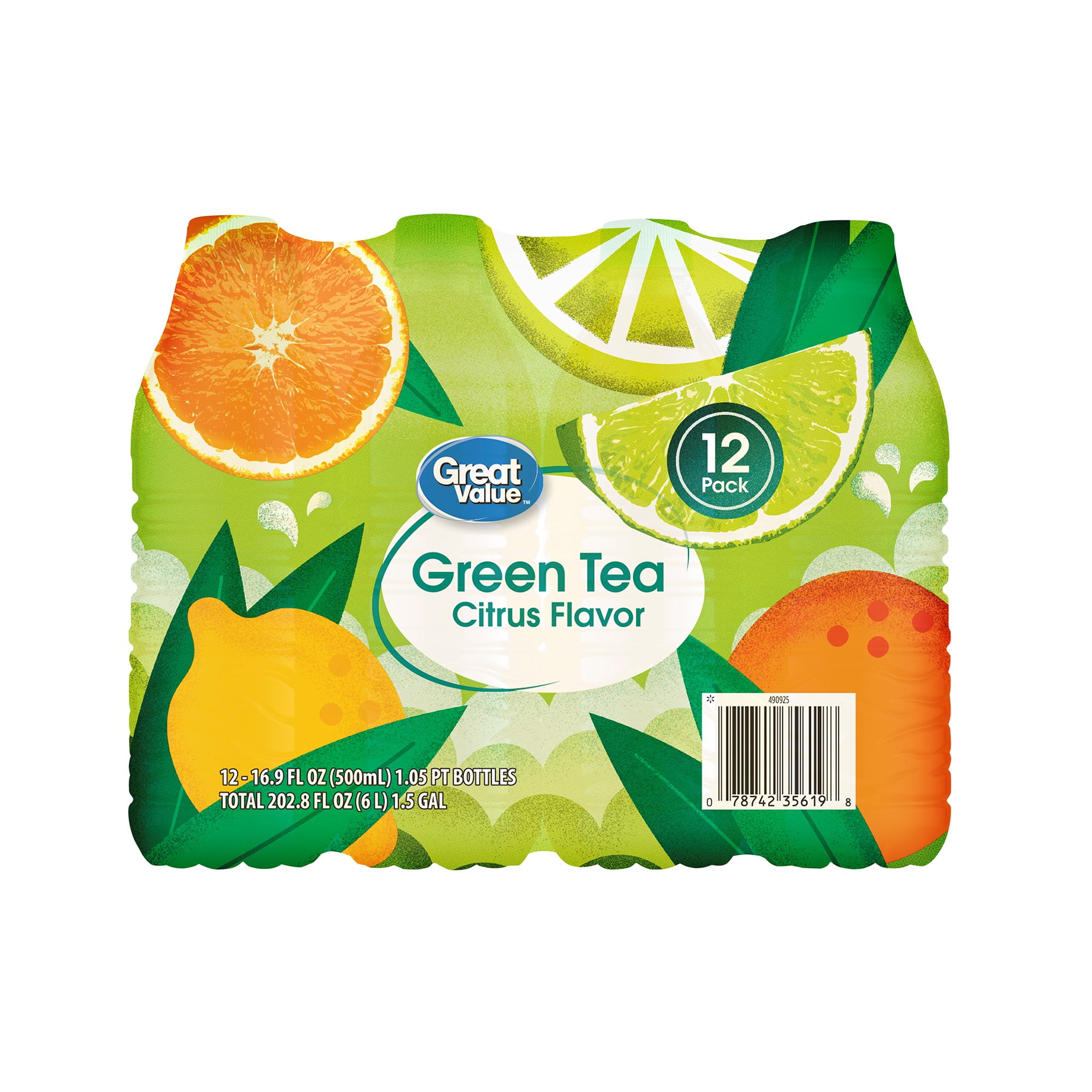 Great Value Green Tea, Citrus Flavor, 12pack
