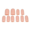 thumbnail image 1 of 10pcs Finger Toe Cap Silicone Breathable Soreness Relief Finger Toe Protector for Corns Calluses Blister, 1 of 15