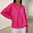 thumbnail image 5 of ABATAB Long Sleeve Tops for Women Round Neck Knit Summer T Shirts Loose Fit Comfort Tee Classic Lounge Outfits Clothing, 5 of 6