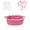 A06_Multicolor, variant on Woven Cotton Storage Basket with Handles, Decorative Gift and Organizer Basket for Shelf, Closet, Bathroom and Pantry, Pink