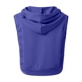 thumbnail image 7 of Sleeveless Hoodie for Women 2026 Trendy Casual Plain Hooded Sweatshirt Womens Pullover Top Spring Summer Outfits, 7 of 7