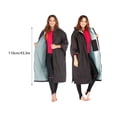 thumbnail image 2 of Advancent Chaqueta cálida Abrigo Mujer Mantener caliente Absorbente del sudor Traje de secado rápido Manga Toallas grandes Cambio de Verano Traje de baño Negro+Azul, 2 of 6