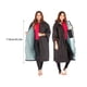 thumbnail image 2 of Greeniant Chaqueta cálida Abrigo Mujer Mantener caliente Absorbente del sudor Traje de secado rápido Manga Toallas grandes Cambio de Verano Traje de baño Negro+Azul Greeniant OD025331-03, 2 of 6