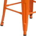 thumbnail image 4 of Home Square 24" Metal Backless Counter Stool in Orange - Set of 3, 4 of 10