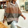 thumbnail image 5 of Oversized 3/4 Sleeve Hoodie for Women Retro Pattern Pullover Hooded Sweatshirt Loose Fit Casual Soft Fall Winter Workout Outfit, 5 of 6