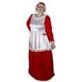 thumbnail image 2 of Red and White Women's Mrs. Claus Costume Set Size: Plus Size, 2 of 2