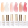 thumbnail image 1 of Set de esmaltes de uñas en gel GAOY Milky White x Jelly Nude 7,3 ml (x6), 1 of 6