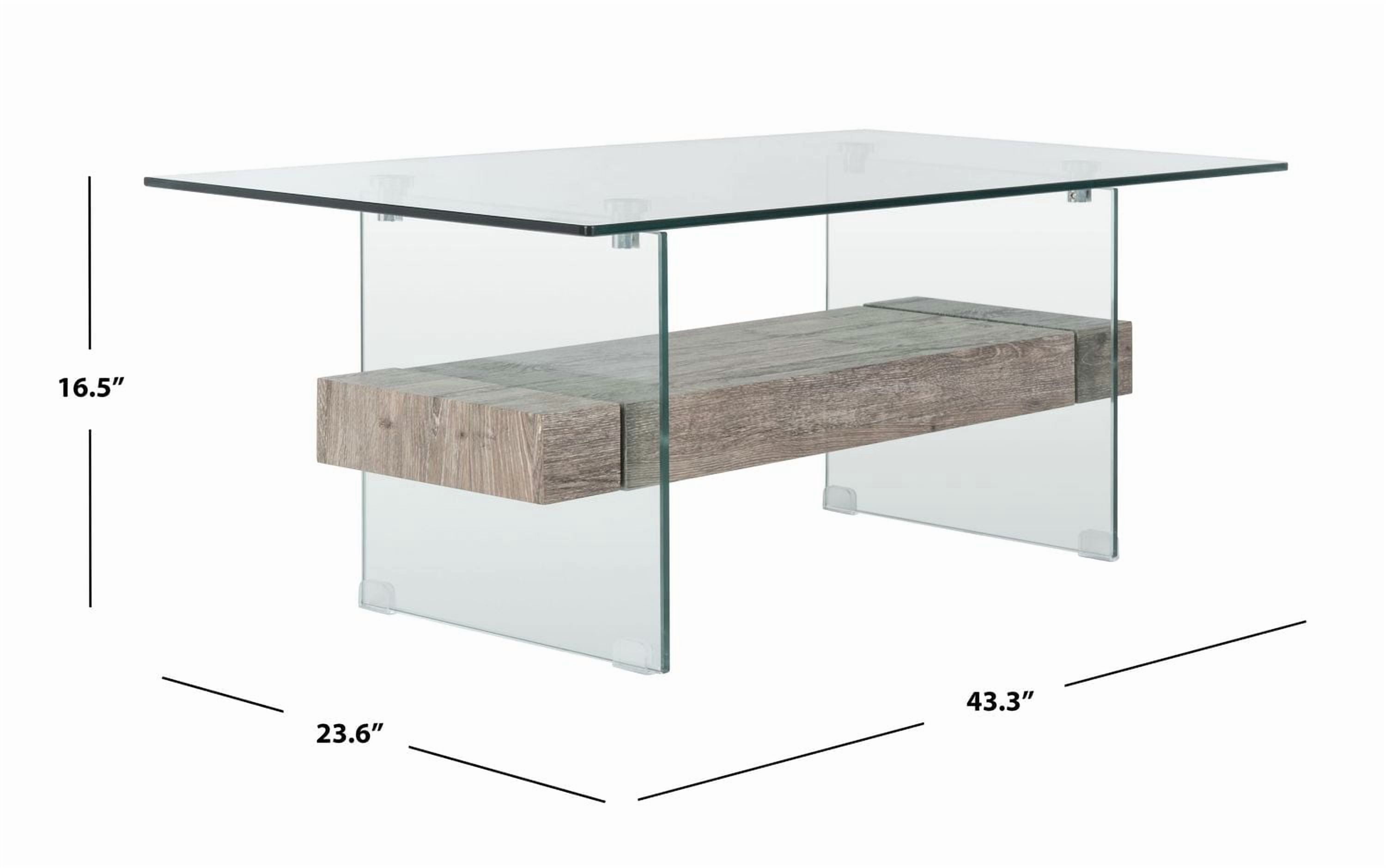 Safavieh Kayley Retro 2 Tier Glass Coffee Table