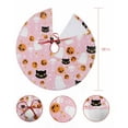 thumbnail image 7 of Pink Halloween Christmas Tree Skirt 36 Inches Large Christmas Skirt Tree, Halloween Ghost Orange Pumpkin Tree Skirt Christmas Decorations for Fireplace Party Holidays Indoor Outdoor, 7 of 7