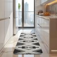 thumbnail image 4 of Black Geometric Triangle Arrow Pattern Kitchen Rug Mat,Kitchen Runner Rugs Non Skid Washable,Decorative Kitchen Floor Mats for Kitchen,Sink,Laundry,17"x47.2", 4 of 7