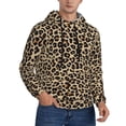 thumbnail image 2 of Rateoe Leopard Print-1 Pattern Mens Hoodie, Pullover Hooded Sweatshirt, Kangaroo Pocket Hoodie Ideal for Daily Wear, Travel and Home-X-Large, 2 of 7