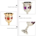 thumbnail image 3 of 2pcs Small Alloy White Wine Goblets Flower Pattern Cup Wine Cup for Party, 3 of 9