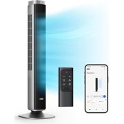 Dreo Tower Fan for Bedroom, Smart Bladeless Fan with 12 Speeds 4 Modes DC Motor, 28ft/s Velocity, 90° Oscillating, 12H Timer, 42" Floor Standing Fans for Home Living Room, 25dB Quiet, Pilot Pro S