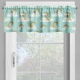 thumbnail image 2 of Ambesonne Cartoon Valance Pack of 2, Harp in Sky Print Clouds, 54"X18", Earth Yellow Seafoam, 2 of 5