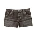 thumbnail image 2 of Brown Womens Pants Faux Jeans Shorts for Women Summer Mid Stretchy Denim Shorts Butt Lifting Slimming Ripped Shorts for Women Sweatpants Womens Fashion, 2 of 6
