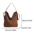 thumbnail image 2 of Bolso Vintage Mensajero Elegante Hombro para Hombros Mujeres Falsas Gamor Gamuza Gran Capacidad Atendible Correa, 2 of 9