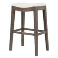 thumbnail image 4 of Benzara Upholstered Barstool, Stone Wash Brown-Color:Rustic Java Brown, 4 of 5