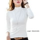 thumbnail image 3 of Camiseta para mujer, ropa interior cómoda de algodón con medio cuello y manga larga, jersey, abrigo ligero, delicado, Simple, maleable Prendas para la parte del cuerpo Vino rojo Vino tinto L Minnieouse AP013430-07, 3 of 6