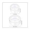 thumbnail image 2 of 2 Pcs Présentoir à Gâteaux en Acrylique Remplissable Rond Transparent pour Mariage Anniversaire, 2 of 5