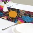 thumbnail image 4 of Yayeee Table Runner 70 inches Long Home Kitchen Dinning Party Decoration, Futuristic Circles, 4 of 7