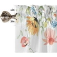thumbnail image 5 of Kitchen Curtain Valance, Flower Spring Wildflowers Farm Floral Leaf Plant Short Rod Pocket Window Curtain for Bedroom, Bathroom, 1 Panel, 54" W x 18" L, 5 of 6