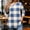 Shirts-228Light Blue, variant on Gamivast Tunic Tops For Women Plaid Print Skew Neck Dressy Tops 3/4 Sleeve Asymmetrical Tops Comfy Loose Fit Casual Office Work Wear