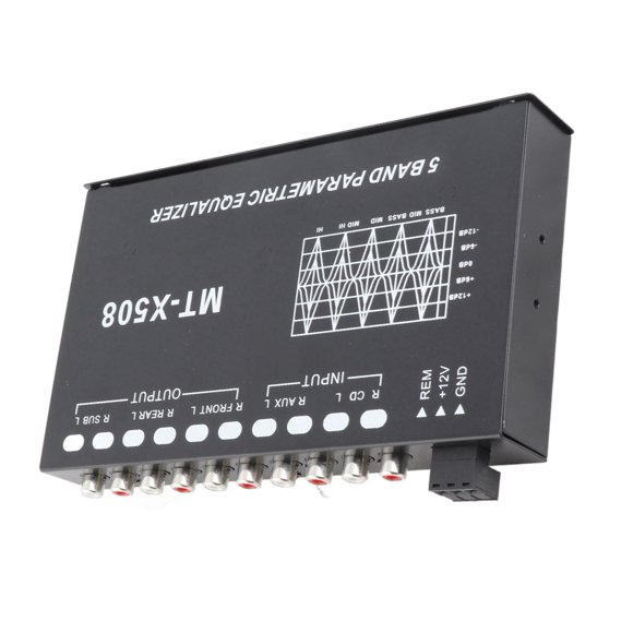 Equalizador Estéreo de Automóvil, Amplificador de Automóvil de Eq de Hierro 5 Bandas Eq Salida Salida Fácil de Usar Para El Vehículo