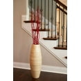 thumbnail image 5 of Green Floral Crafts 27-inch Natural Bamboo Cylinder Floor Vase Wooden for Dried Flowers Branches Perfect Spa Office Dining Living Room Entry Way Home Decoration, Natural, 5 of 7