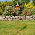 thumbnail image 2 of 69.25" Tall Iron & Orange Porcelain Birdhouse Stake "Amsterdam", 2 of 7