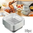thumbnail image 4 of Halloween Kitchen Decor Disposable Foil Pans 8 Inches Square Pans Tin Foil Pans Heavy Duty L Disposable Aluminum Foil Tins L Portable Containers Pack Of 10 Yule Log Pan,Tray Set,Wire Rack for Half S, 4 of 6