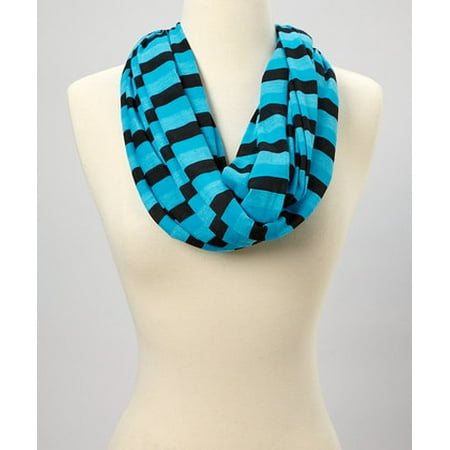- Amtal Women Two Color Stripes Knit Jersey Infinity Soft Casual Scarf - 5 Colors