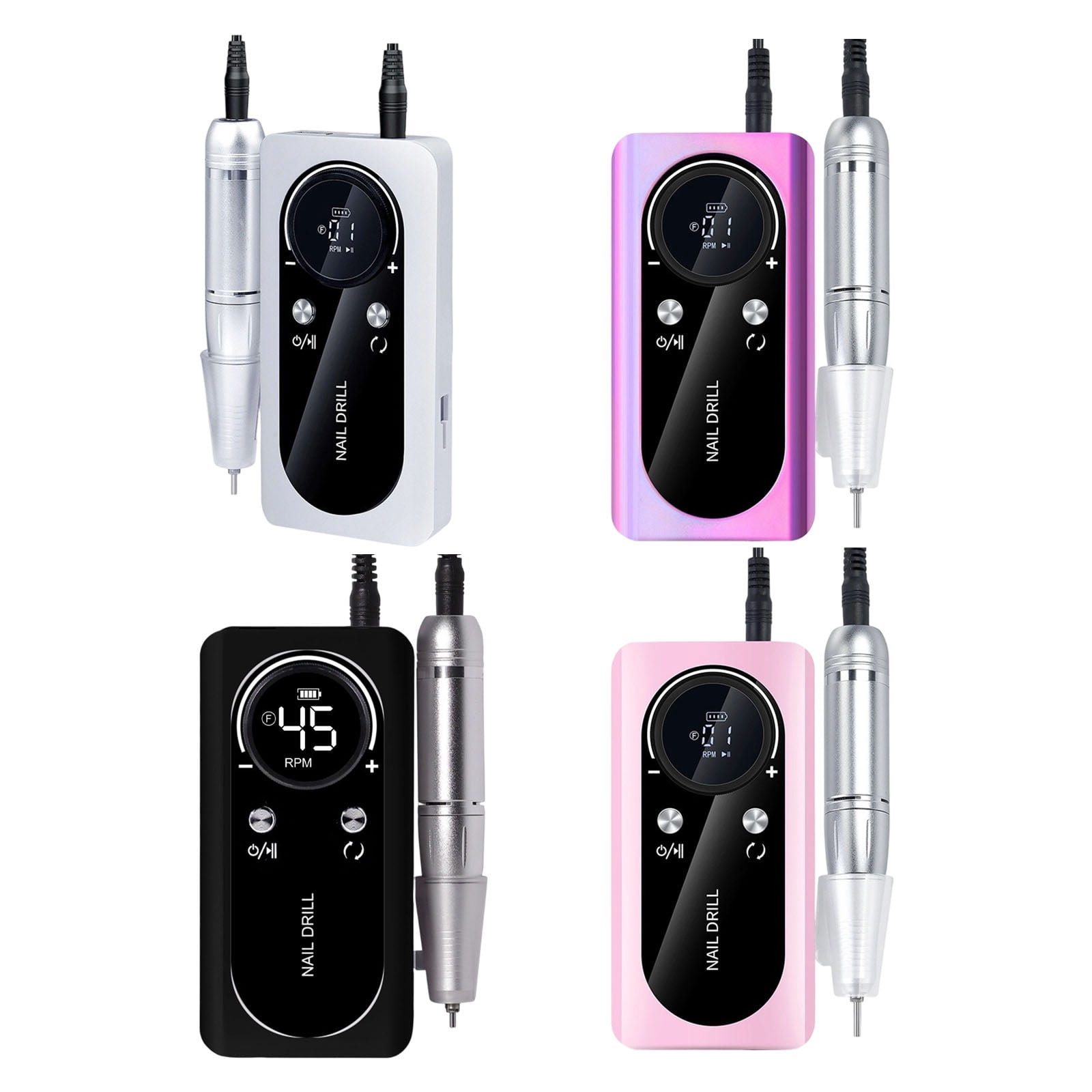 Electric Nails Drill Nails Grinder Set USB Connection 6 Drill Heads for Easy Travel Use Easy Manicure Applications