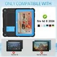thumbnail image 7 of SUPNICE Case For Amazon Fire HD 8 tablet 2024(12th Generation), All-New Fire HD 8 Plus Tablet Case, Slim Shockproof Rugged High Impact Protective Case with Kickstand,Black and Black, 7 of 7