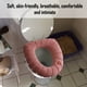 thumbnail image 5 of Fundas para asiento de inodoro de tela de fibra elástica, lavables, suaves y gruesas, con broches, Laklulu, 5 of 5