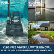 Superior Pump 91006 1/4 Horsepower Multi-Use Submersible Utility Pump