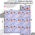 thumbnail image 3 of Football and Basketball White Pattern Teens Toddler Nap Mat with Pillow, Sleeping Mat Bag for Preschool Daycare 59"x22", 3 of 3