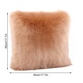 thumbnail image 2 of Funda de almohada mullida, funda de cojín de felpa larga y suave, funda de almohada decorativa para sofá, sofá, cama, silla, 45x45cm Methold LF0207-16B, 2 of 7