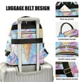 thumbnail image 3 of FORMRS Mini Backpack Purse for Women Quilted Travel Daypack Casual Shoulder Bag, Watercolor Ice Cream Pattern, 3 of 7