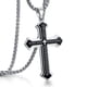 thumbnail image 5 of Collar con colgante de cruz de oración del Señor de acero inoxidable para hombres y mujeres, colgante grande y cadena fuerte, 5 of 5
