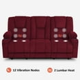 thumbnail image 5 of MCombo Power Reclining Sofa w/ Massage USB Ports for Living Rooom Burgundy Fabric 6015, 5 of 8