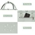 thumbnail image 7 of MOSISO Laptop Bag for Women, 17 inch PU Leather Laptop Shoulder Bags Convertible Backpack, 17.3 inch Messenger Bags Casual Handbag Work Briefcase Travel Computer Bag with Bowknot,Sage Green, 7 of 7